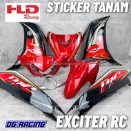 “STCIKER TANAM” LC135 V2-V7 EXCITER RC COVER SET/ LC V2 RC EXCITER COVER SET MERAH PUPRLE PUTIH/ LC1