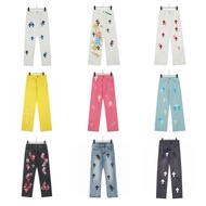 Chrome Hearts Cross Patch Embroidered Washed Jeans