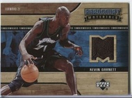 NBA籃球Kevin Garnett木狼隊Hardcourt 料球衣卡 UD HM-KG 100919DBCD 06-07年