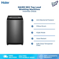 HAIER 9KG Top Load  Washing Machines HWM90-316S6 | Pillow Drum | Hijab Mode | Auto Restart | Anti-Ba