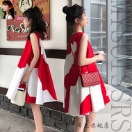 💥MYSCISSRS💥40-90KG孕妇装连衣裙 韩版大码女装连衣裙 拼色孕妇裙&Maternity Dress Dress 2025 Summer New Style Korean Version 