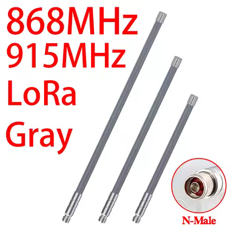 GIZONT Lorawan 868MHz 915MHz Antenna N-type Outdoor OMNI Gray Fiberglass Antenna For Meshtastic Heli