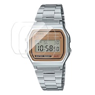 [2-Pack] HVUYAL Screen Protector for CASIO Watch A158WEA-9JH/A158WA-1JH, 9H Hardness, Bubble-Free, U