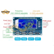 1Hz-150Khz Signal Generator PWM Board Module Pulse Frequency Duty Cycle Adjustable Module LCD Displa
