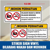 K3 SIGN STICKER/ SIGN STICKER PLEASE NOTE NO NEED TO DRINK/ AND SMOKING IN CAR CAR VEHICLE/ REFUSES 