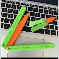gr9 Carrot Gravity Jump Small Radish Balisong Gift For Kids Stress Relief Fidget Toys Butterfly Knif