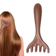 Natural Resin Meridian Massage Comb Anti-static 6-Claw Head Massager Body Gua Sha Tool Head Massage 