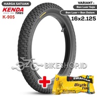 KENDA 16 x 2.125 Folding/Mini/BMX 16x2.125 K-905 Black Bicycle Tire | High Quality