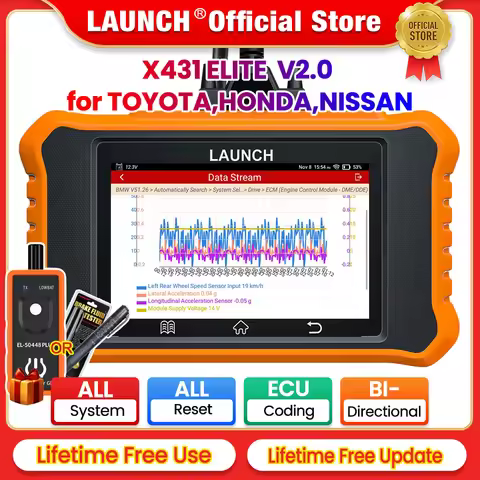 【For Toyota,Honda,Nissan】2025 LAUNCH X431 ELITE V2.0 Car OBD2 Scanner Bi-Directional Diagnostic Tool