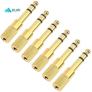 Quarter Inch Adapter, 6.35mm (1/4 Inch) Male to 3.5mm (1/8 Inch) Female Headphone Jack Plug, Gold 6 