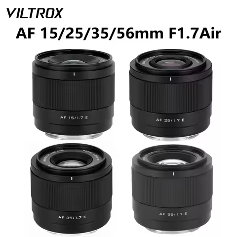 Viltrox AF 15mm 25mm 35mm 56mm F1.7 Air APS-C Large-Aperture Wide-Angle Auto Focus Lens for Sony E F