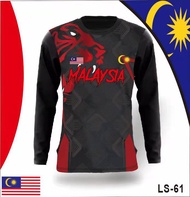 Jersey Malaysia Sport T-shirt Baju Jersey Dewasa Lengan Panjang #LS61