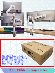 H180 - Giá treo 2 màn hình [17-27 inch]/ Giá đỡ 2 màn hình/ Phiên bản 2 tay của H100 [Cao cấp hơn M0