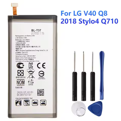 Original Replacement Battery BL-T37 For LG V40 ThinQ Q710 Q8 2018 Version Q815L Authentic Phone Batt