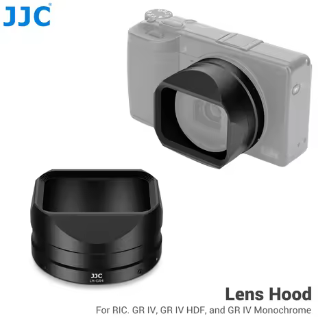 JJC Metal Square GR IV Lens Hoods for Ricoh GR4 GRIV GR IV HDF Monochrome Camera Accessories Lens Pr