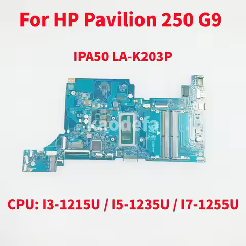 IPA50 LA-K203P Mainboard For HP Pavilion 250 G9 Laptop Motherboard CPU: I3-1215U / I5-1235U / I7-125