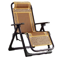 Reclining Chair Elderly Summer w & Backrest Beach Folding Household Bamboo Balcony Rattan Chair Nap 