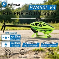 FLY WING FW450L V3 RC Helicopter Mainan Helikopter Kawalan Jauh GPS Automatic Return 6CH Brushless R