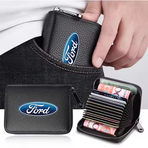 Car Multifunction Organizes Wallet Driver License Credit ID Card Holder Bag For Ford ST FOCUS 2 3 Mo