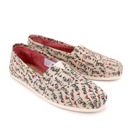100% Original 2024 new design Toms Crochet TOMS lazy canvas casual flat shoes women's shoes
