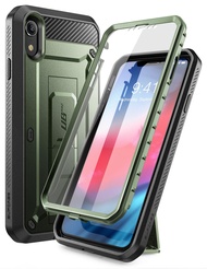 SUPCASE iPhone XRเคสTPUเคสกันกระแทกพร้อมปกป้องหน้าจอ & เคสมือถือแบบมีคลิปหนีบ & ขาตั้ง