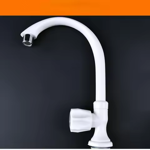 Simple Vertical Plastic Kitchen Sink Faucet Household Vegetable Sink Faucet Single Hole Single Cold 
