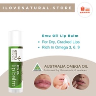 Emu Tracks Emu Oil Lip Balm 4.5g Moisturise &amp; Heal Dry, Cracked, Bleeding, Chapped Lips. Natural Ingredients &amp; Emu Oil