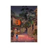 ภาพพิมพ์ผ้าแคนวาสสไตล์ญี่ปุ่นวินเทจทันสมัย - ทิวทัศน์ทะเลสาบฟูจิสำหรับตกแต่งห้องนอนและห้องนั่งเล่น 1