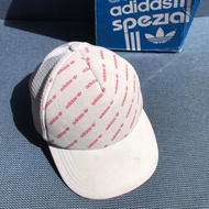 Vintage Adidas Originals Font Type Trucker Cap/Hats  White colorway  Velcro adjusted on the back fit