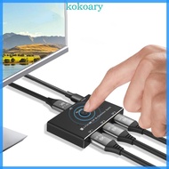 KOK 8K30hx Switcher Bi Directional 3 Port DP1 4 to Monitors Splitter