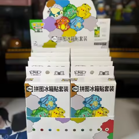 100% Genuine Ptcg Card 151 Travel 1.0 Puzzle Refrigerator Sticker Set Series Anime Products Collecti