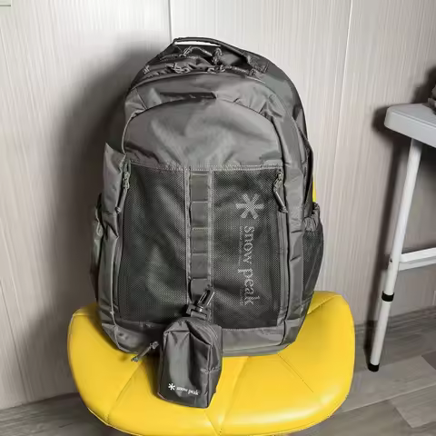 snow peak Outdoor Casual Backpack with Portable Attached Pouch - Lightweight Multi-Color Commuter Ba