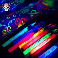 Set Of 8 UV Fluorescent Paint Pens, 8-Color Face And Body Paint Markers, Fluorescent Tattoo Pens