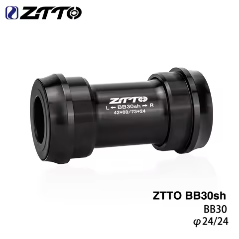 ZTTO MTB Bike Press Fit Bottom Bracket Axle BB30sh 24 Road Bicycle BB Press Fit 24mm For 68 73mm Cra