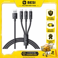 Mcdodo 3A 3 in 1 Fast Charging Cable | Convenient, Genuine USB to M+L+C Cable