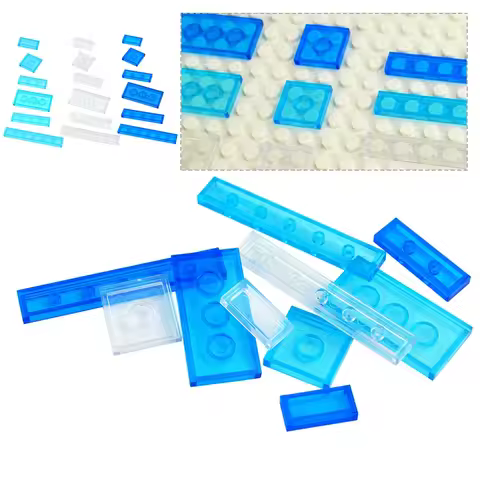 Compatible 3069 63864 2431 6636 3068 87079 Transparent Smooth 1x2 1x3 1x4 1x6 2x2 2x4 Bricks Ceramic