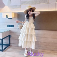 Kids Dress Baby Girl Dress Gaun Baju Budak Perempuan 3-15 Years Old Children Influencer Princess Kid