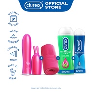 Durex Play Masturbation Sleeve (Fleshlight) &amp; 2in1 Vibrator Toy + Classic Lube 100ML &amp; 2in1 Massage Lube 200ML Bundle