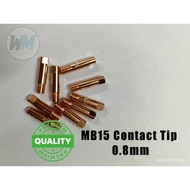 1PC （20pcs/pack）HDB MB15 AK15 CONTACT TIP 0.8MM MIG TORCH ACCESSORIES HDB TECHNOLOGY WELDING CONTACT