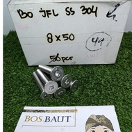 STAINLESS STEEL L-BOLT M8 x 50 - B/O JFL SS304 M8X50 P1.25