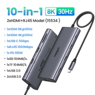 【4K 60Hz】UGREEN 7-in-1 5Gbps 10Gbps USB C Multiport Adapter HUB อุปกรณ์แปลงสัญญาณ for Macbook Air M3