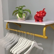 Iron Golden Clothing Store Wall-Mounted Hanger Display Rack Side-Mounted Wall-Mounted Clothes Hanger