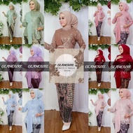 HITAM PUTIH (Guaranteed Realpict + Free Shipping) Realpict Aurora Shawl Kebaya Set / Top - Party Keb