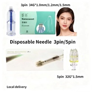 2pcs 34 3pin 32G 5pin Disposable Beauty needle used 1ml syringe 一次性针头 Beauty Tool Local delivery