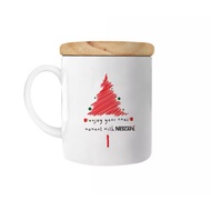 Combo of 2 Nescafe ceramic cups/cups with wooden lids