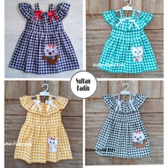 Sultan Fadin Kids dress 1 2 Years Old sabrina Plaid dress Girls Dresses Girls tosca dongker navy Yel