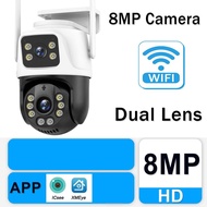 12MP 6K WiFi Security Camera 8X Zoom Three Lens Surveillance Camera Auto Tracking 8MP IP Camera Smar