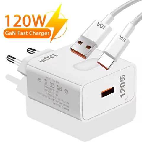120W Fast Charger GaN USB Quick High Speed Charge 3.0 Adapter For iPhone Xiaomi Samsung Huawei Unive