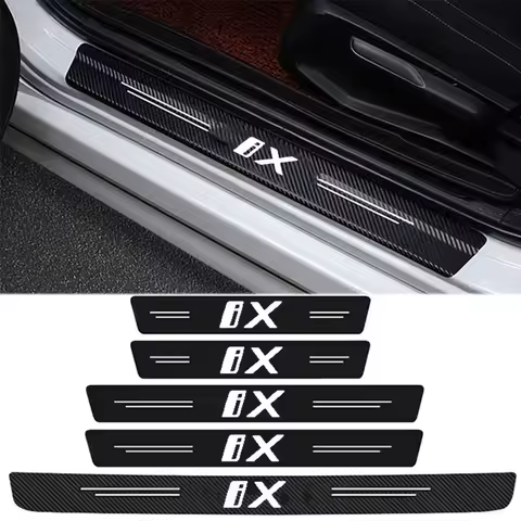 Car Door Threshold Protective Decals Sill Trim Stickers Trunk Bumper Strip for BMW ix Logo i Z Serie