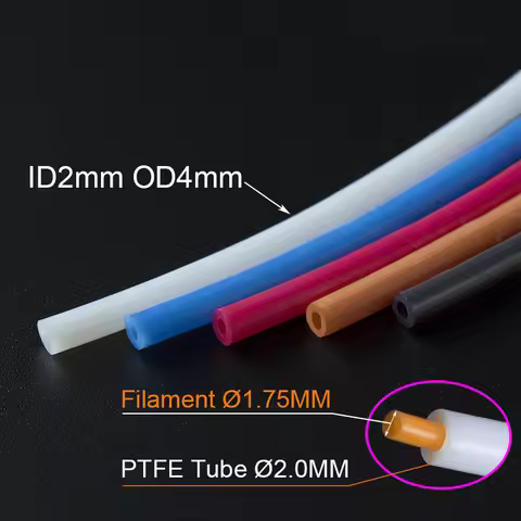 TWO TREES 1M 2M 4M 5M 10M PTFE Tube Teflonto Pipe Bowden Extruder 1.75mm ID 2mm OD4mm Filament pipe 